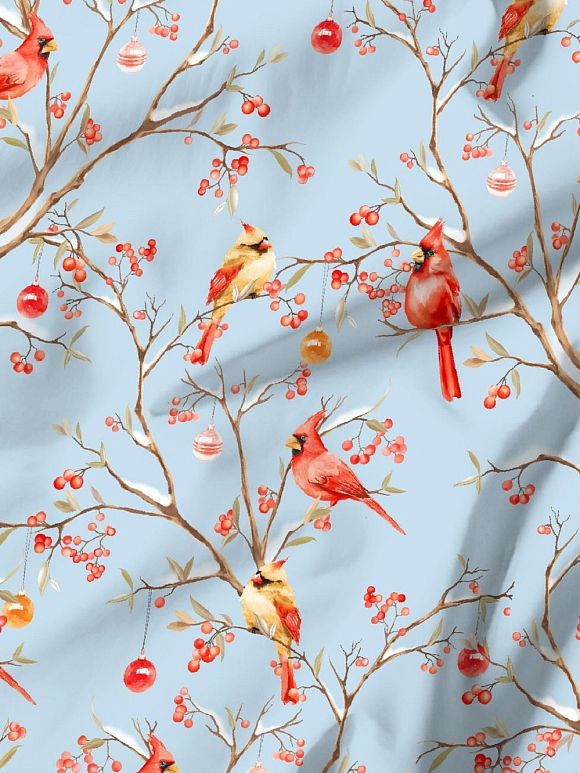 КПБ Перкаль 100% хлопок Кардиналы