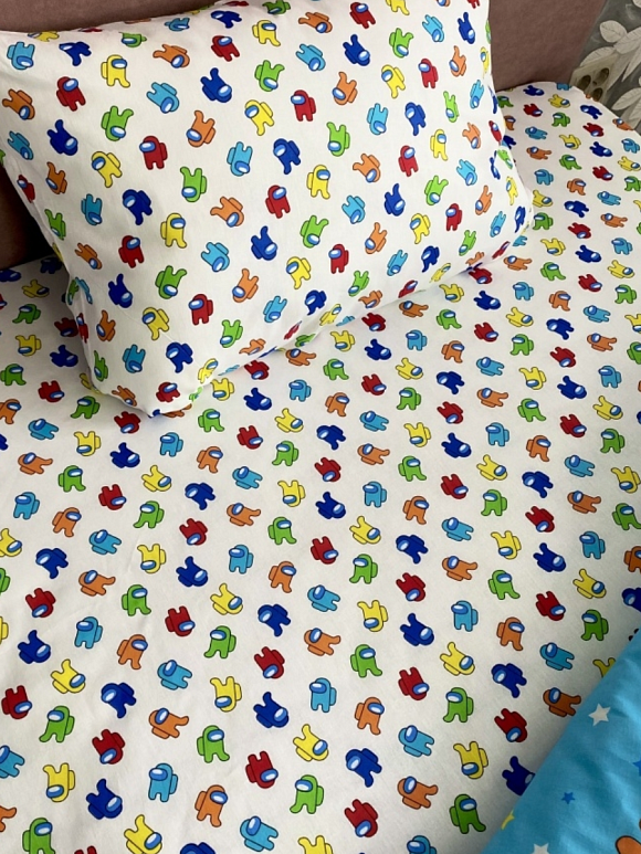 КПБ Бязь детская коллекция 100% хлопок Among Us