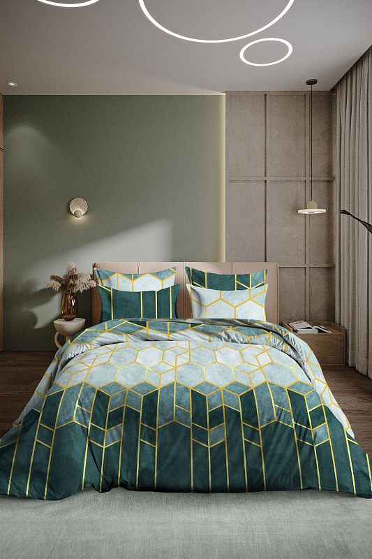 КПБ Бязь 3D Изумруд