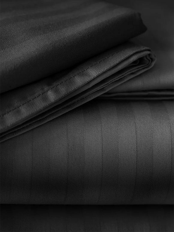 КПБ Страйп-Сатин 1х1 черный