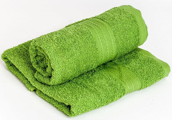 Полотенце махровое цвет зеленый