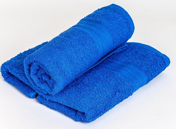 Полотенце махровое цвет голубой