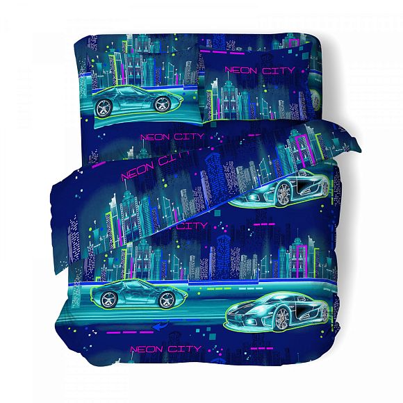 КПБ Бязь детская коллекция 100% Неоновый драйв