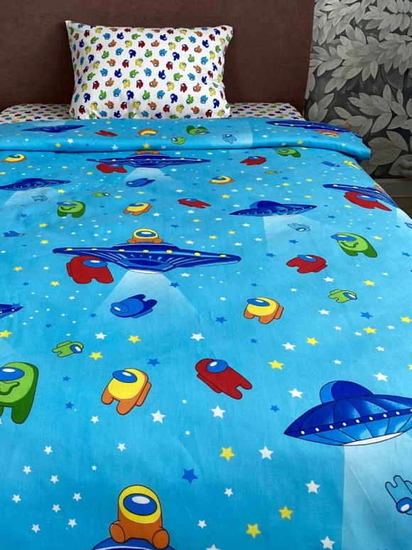 КПБ Бязь детская коллекция 100% хлопок Among Us