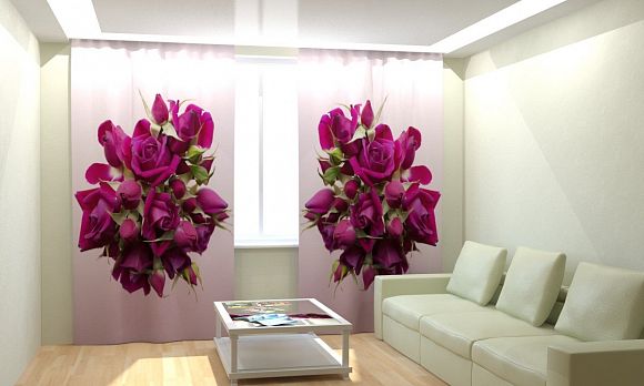 Фотошторы Букет фиолетовых роз