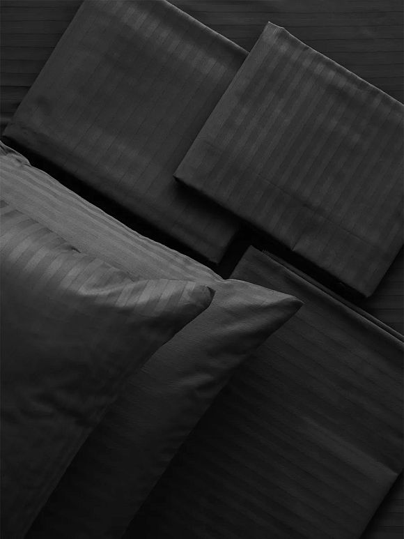 КПБ Страйп-Сатин 1х1 черный